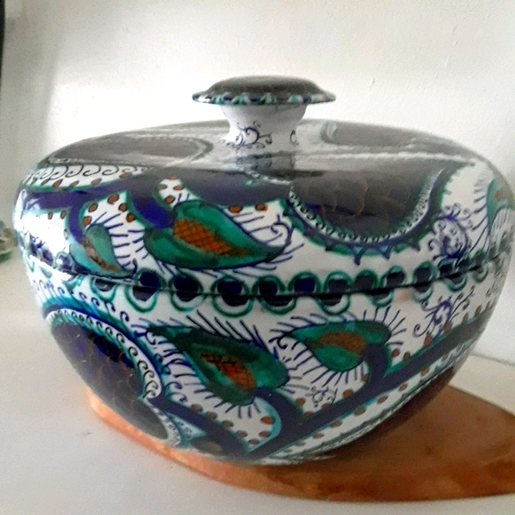 VINTAGE Italian Covered serving bowl